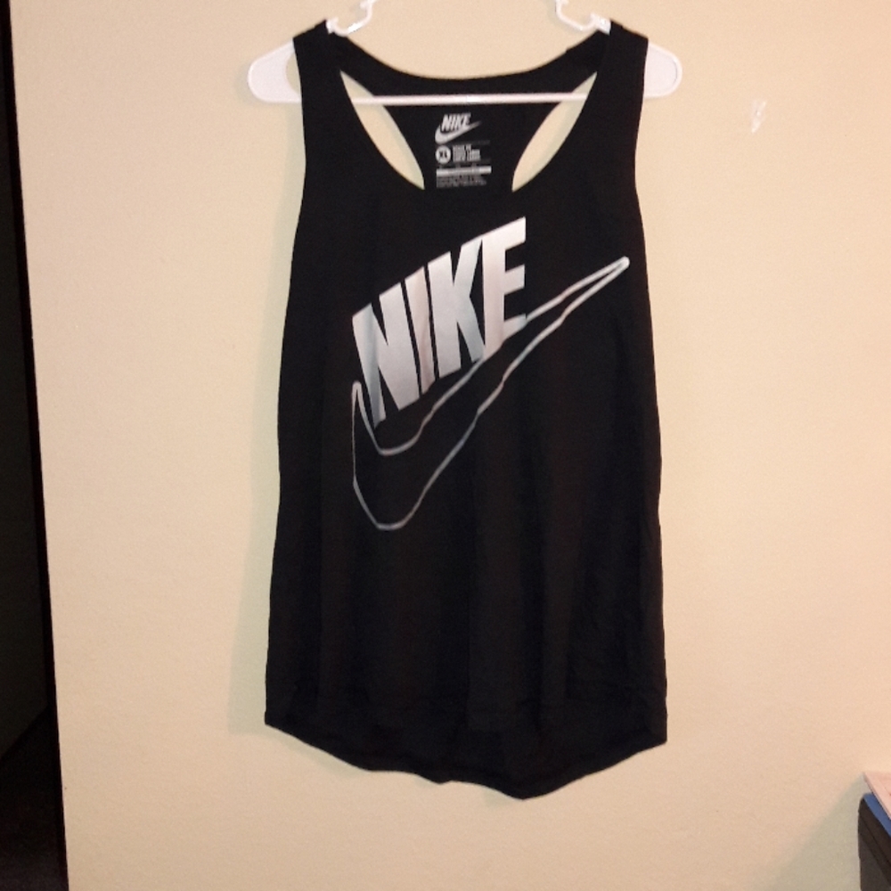 Black and Gray Nike tank top